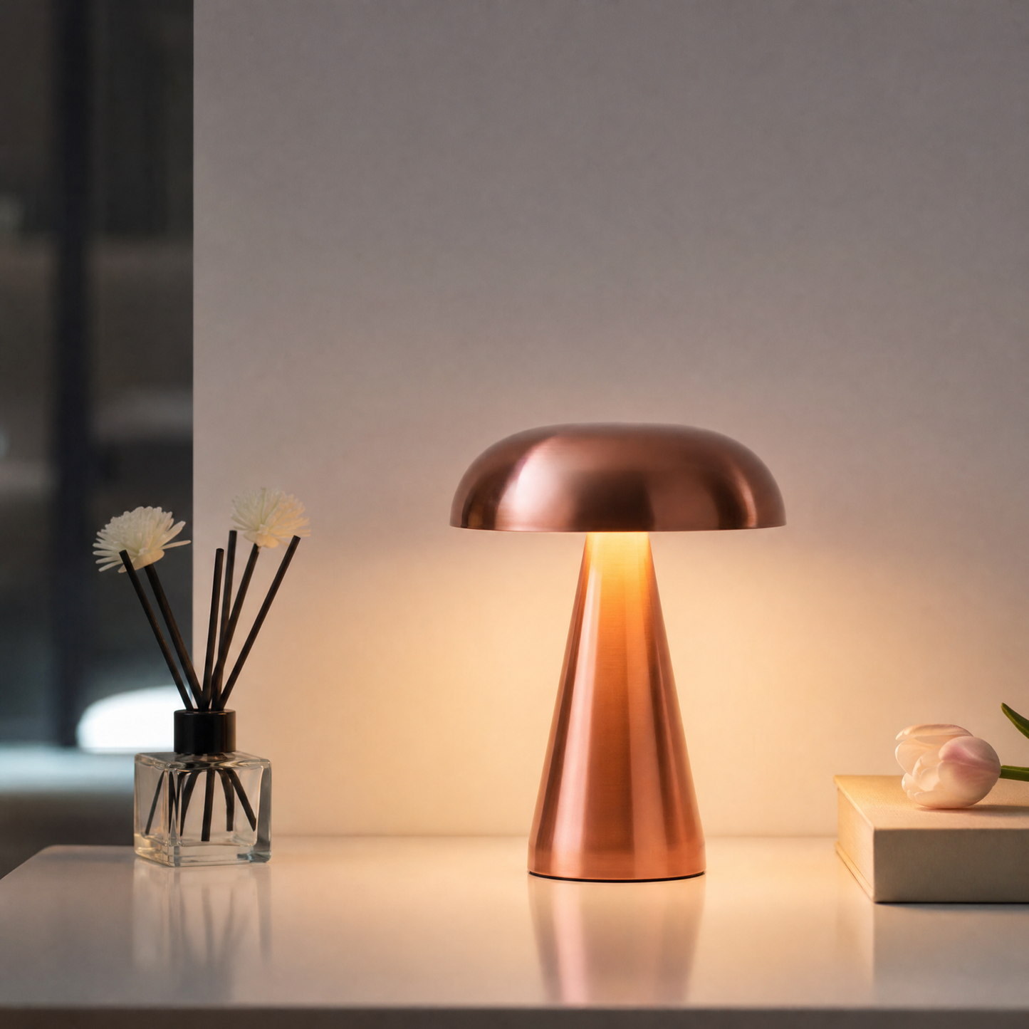 Lampada da Tavolo a Fungo con Dimmer Touch – Luce LED 3W USB