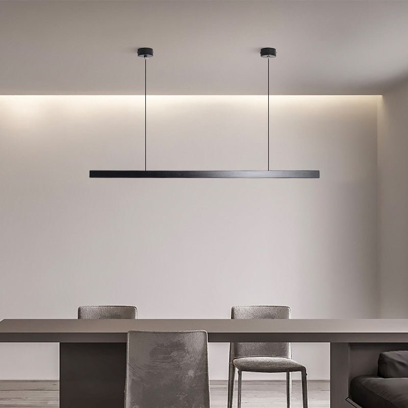 Lampada a Sospensione Industriale LED – Lineare Nera