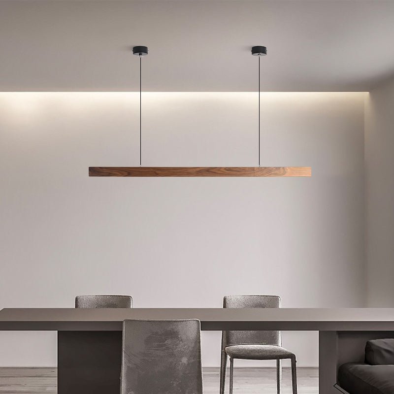 Lampada a Sospensione Legno Massello – LED Lineare
