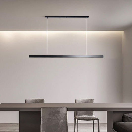 Lampada a Sospensione Industriale LED – Lineare Nera