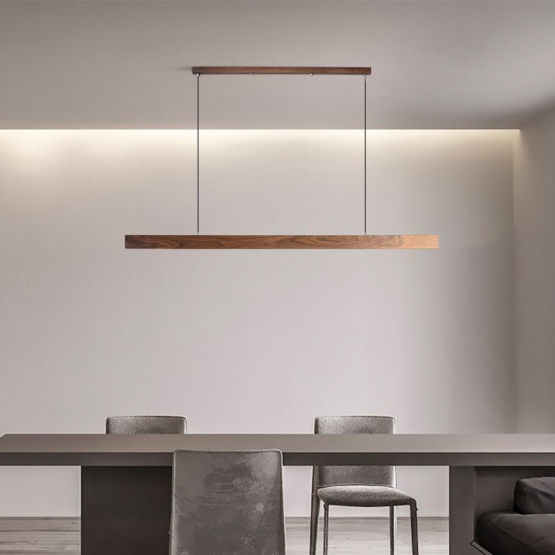 Lampada a Sospensione Legno Massello – LED Lineare