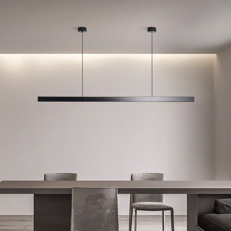 Lampada a Sospensione Industriale LED – Lineare Nera