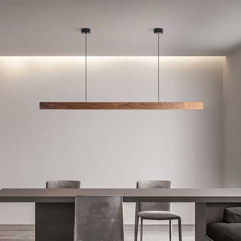 Lampada a Sospensione Legno Massello – LED Lineare