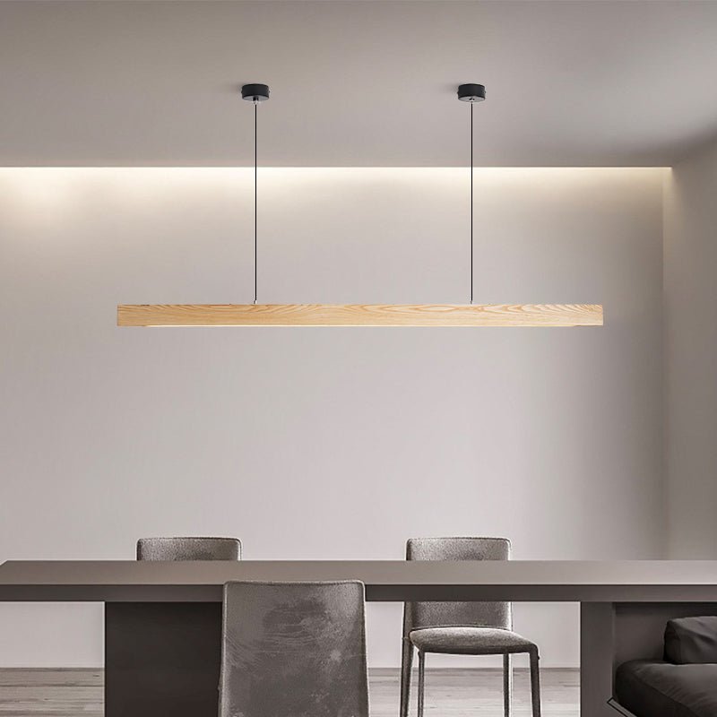 Lampada a Sospensione Legno Massello – LED Lineare