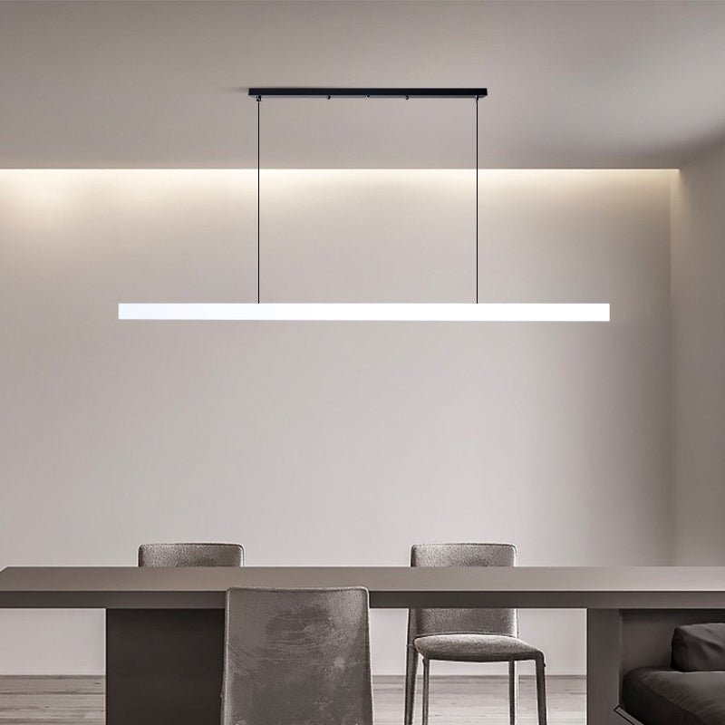 Lampada a Sospensione Industriale LED – Lineare Nera