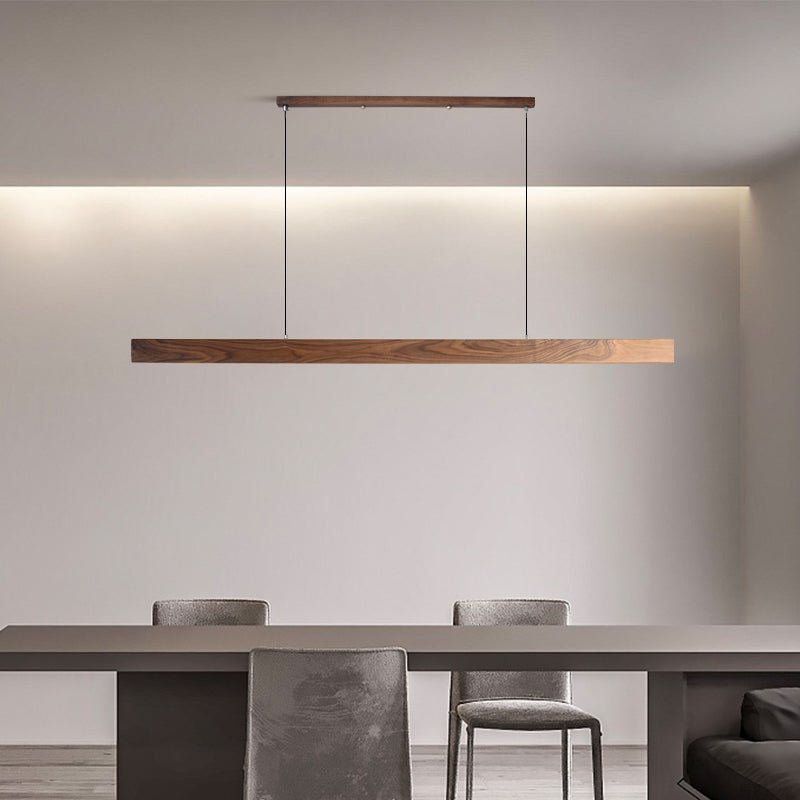 Lampada a Sospensione Legno Massello – LED Lineare