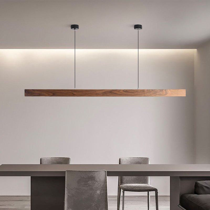 Lampada a Sospensione Legno Massello – LED Lineare