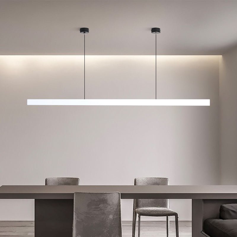 Lampada a Sospensione Industriale LED – Lineare Nera