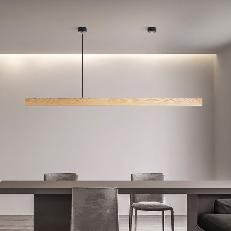 Lampada a Sospensione Legno Massello – LED Lineare