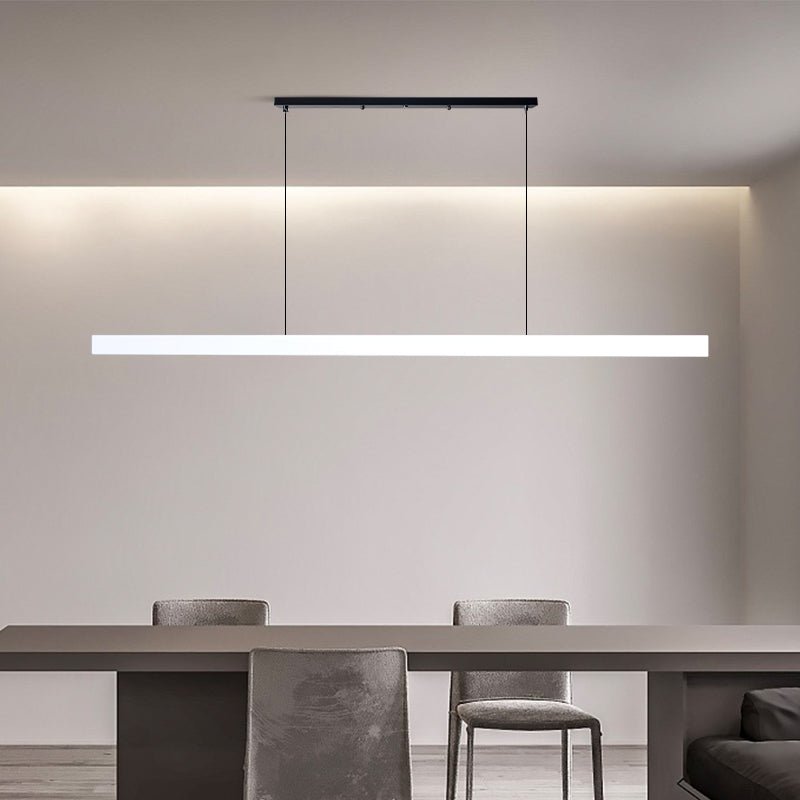 Lampada a Sospensione Industriale LED – Lineare Nera
