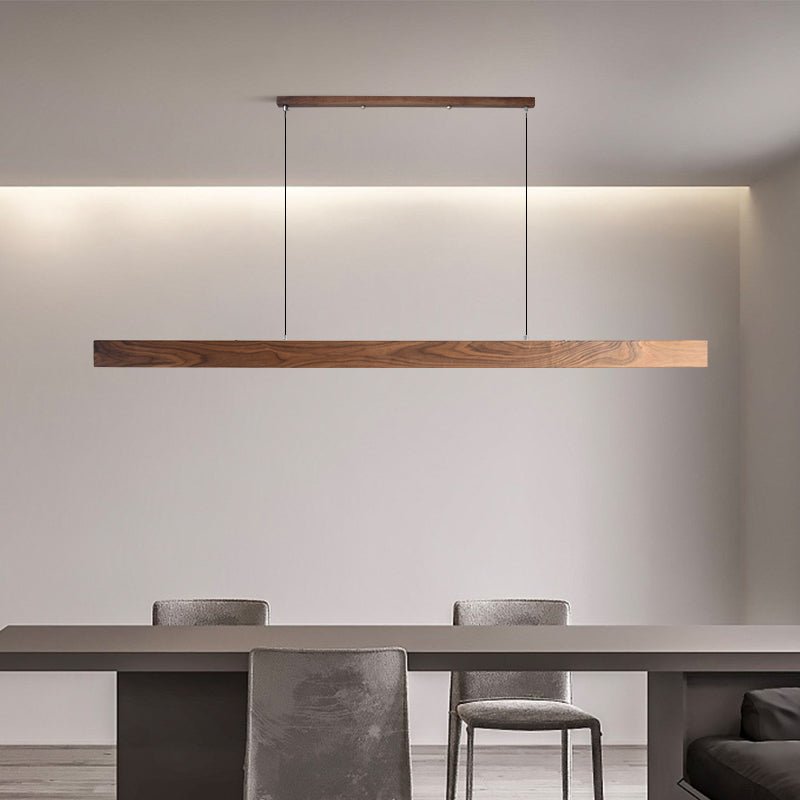 Lampada a Sospensione Legno Massello – LED Lineare