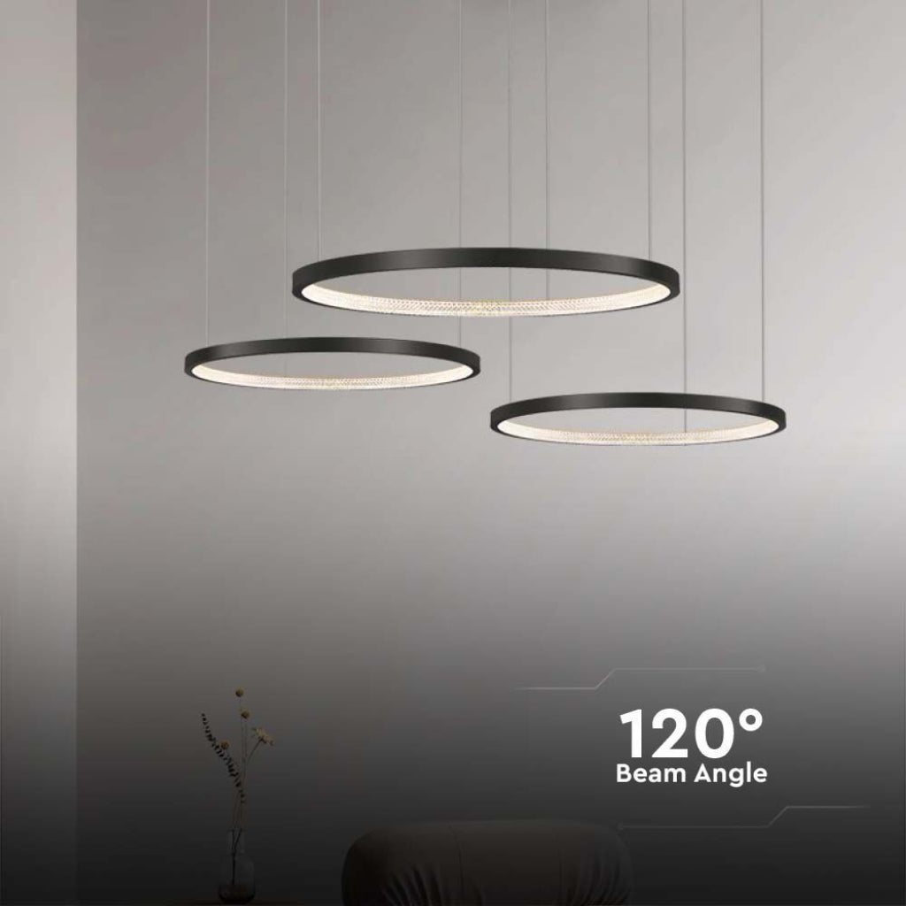Lampadario LED a Sospensione 3 Anelli