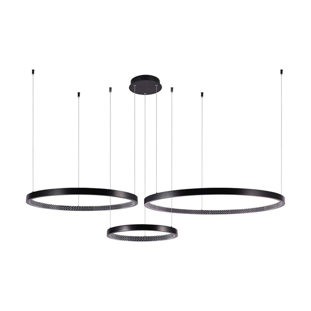 Lampadario LED a Sospensione 3 Anelli