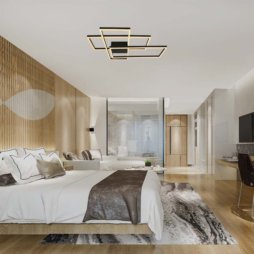 Lampadario LED Triplo Rettangolo – Design Moderno