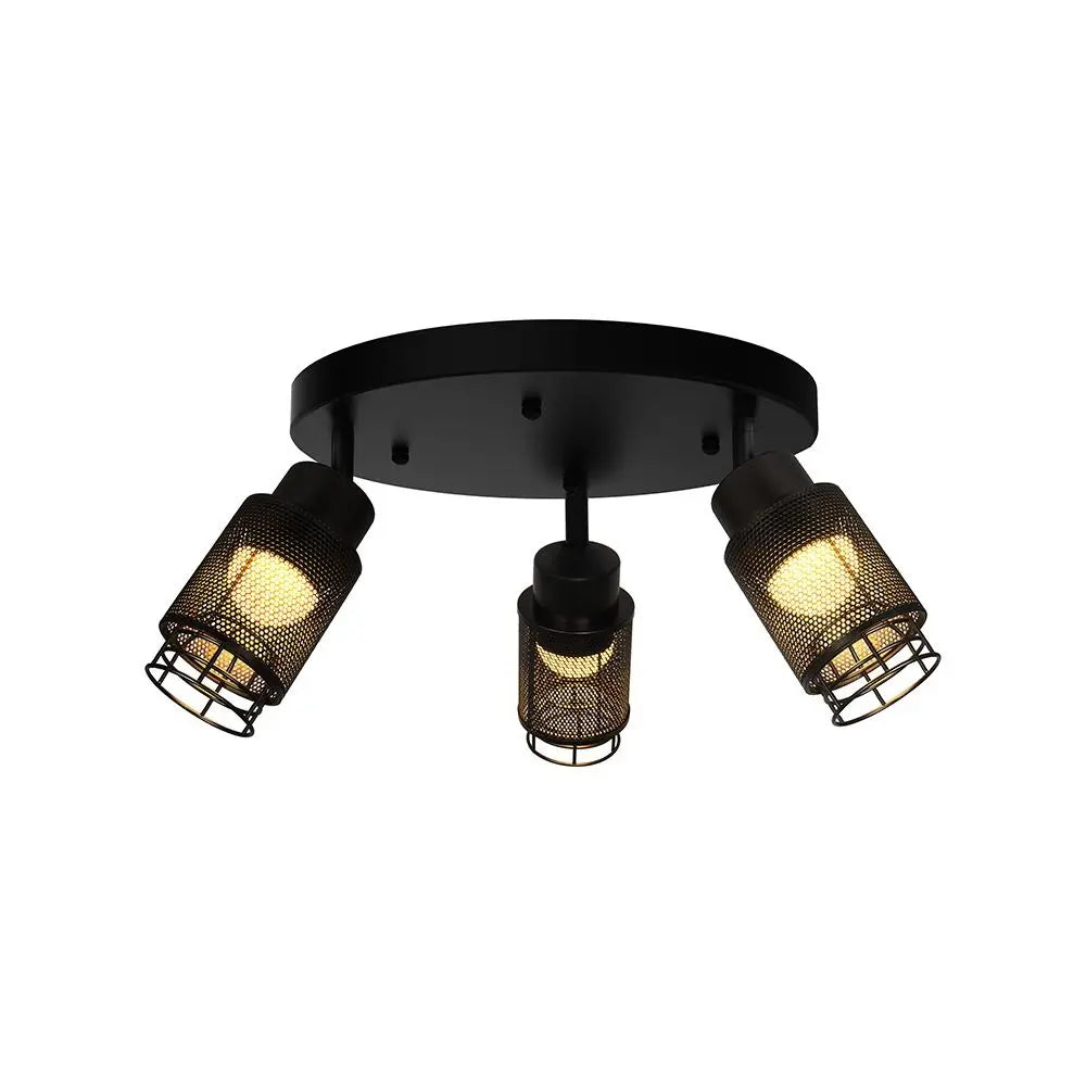 Lampadario LED 3 Faretti – Orientabili, Nera