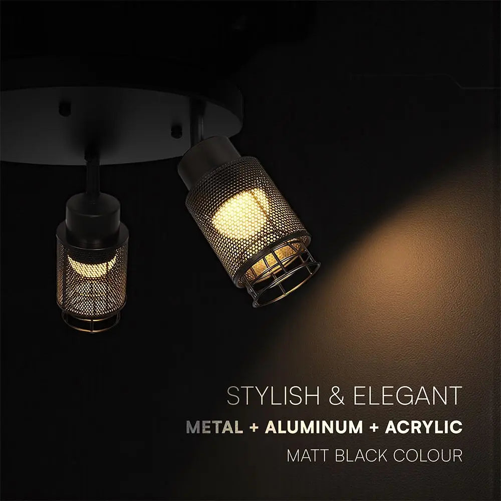 Lampadario LED 3 Faretti – Orientabili, Nera