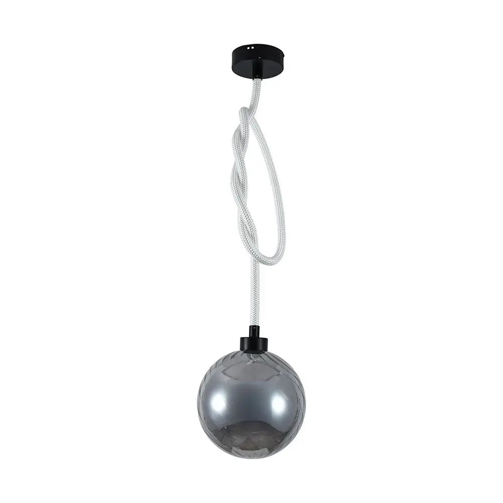 Lampada a Sospensione Sfera in Vetro Fumé