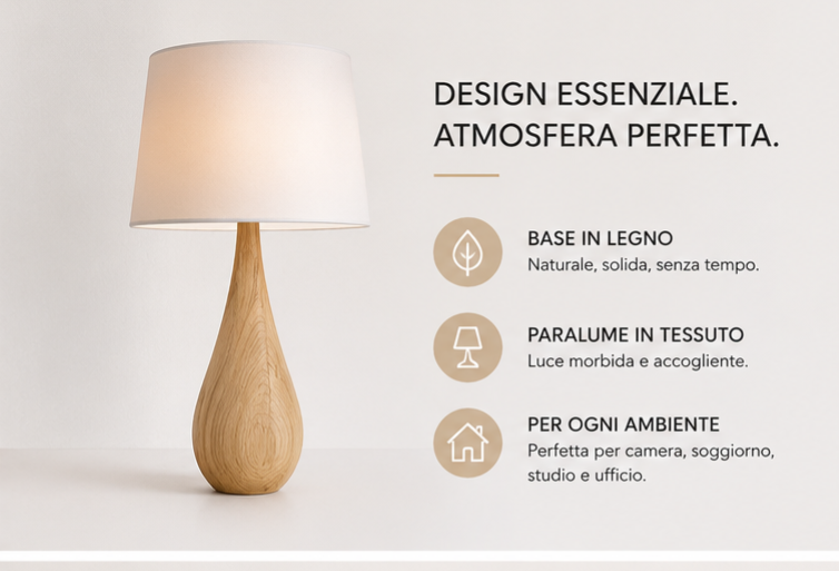 Lampada da Tavolo a Goccia – Scultorea