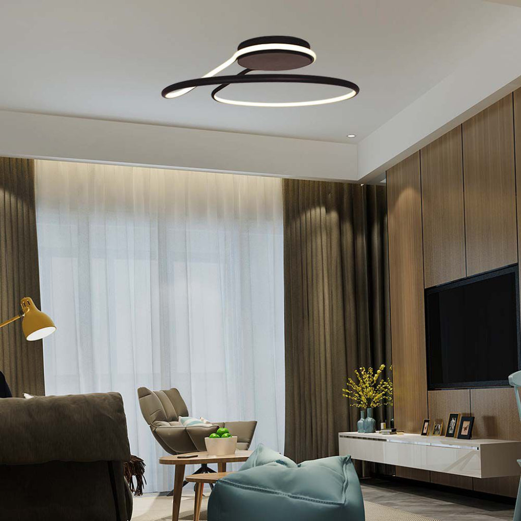 Lampadario LED Spirale Circolare – Scultoreo