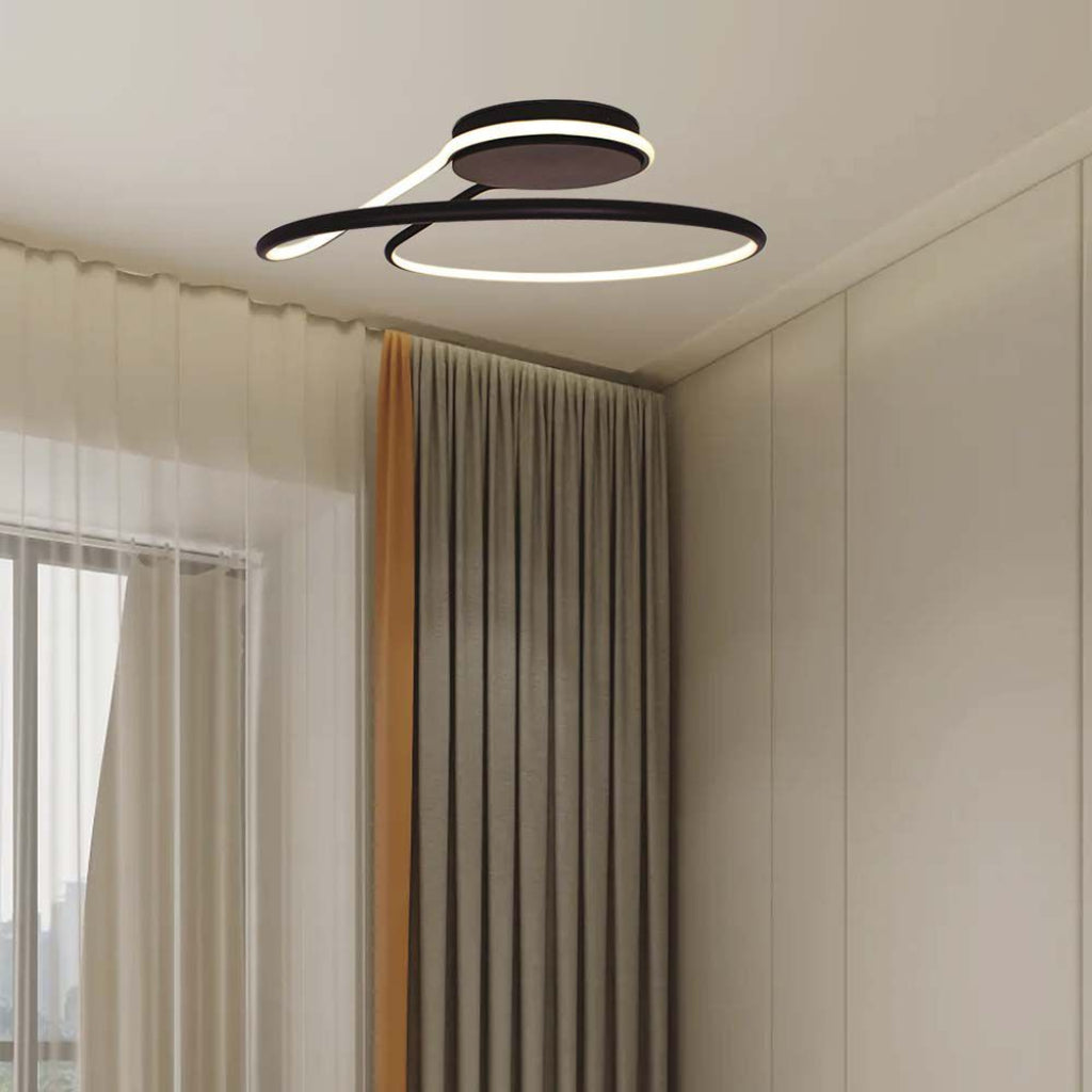Lampadario LED Spirale Circolare – Scultoreo