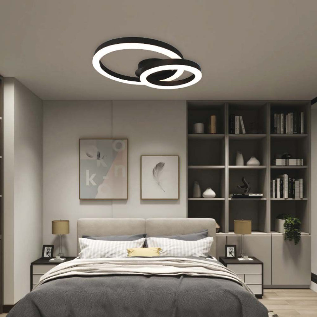 Lampadario LED Doppio Anello – Design Moderno