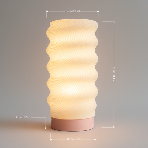 Lampada da Tavolo Lumina Twist – Scultura Spirale 3D