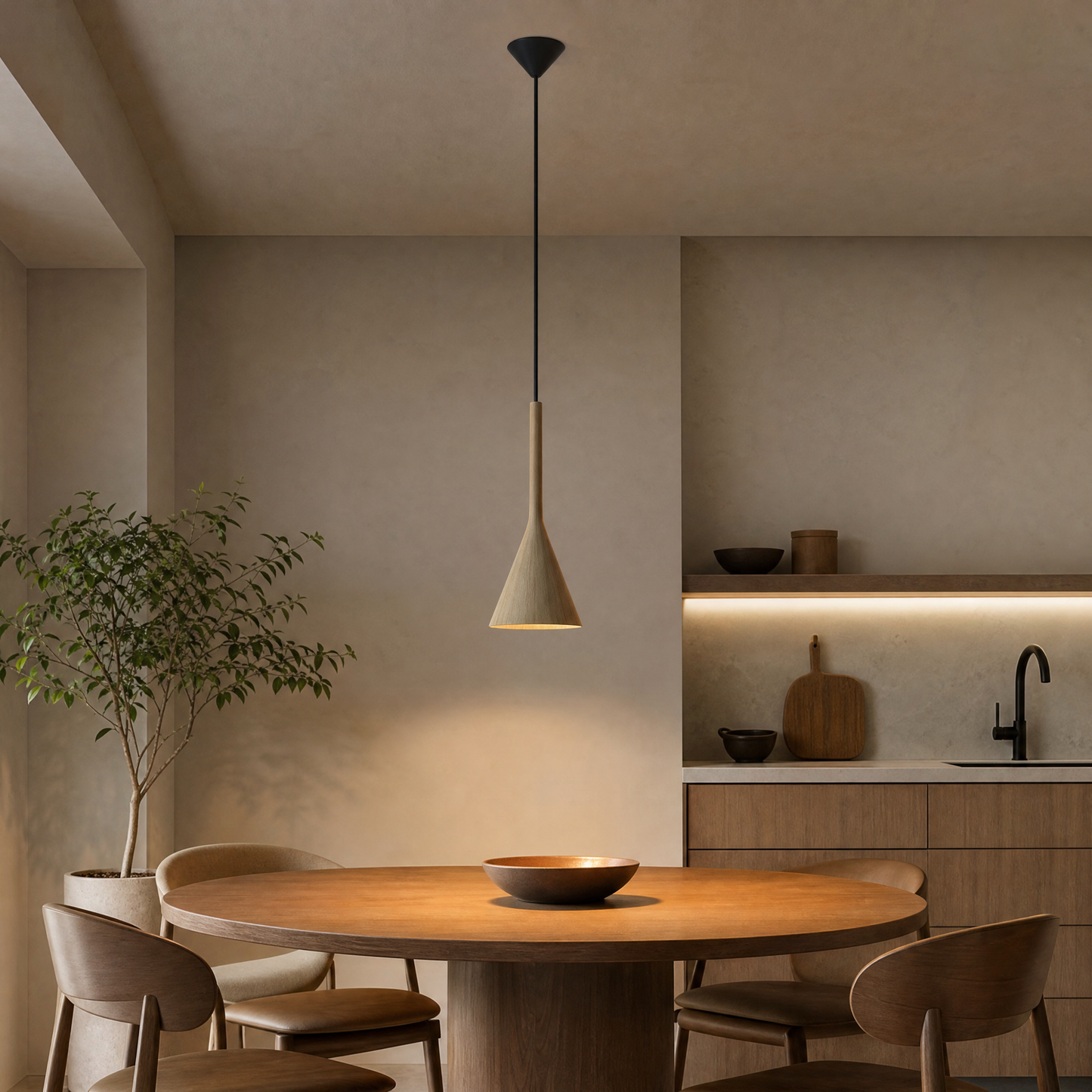 Lampada a Sospensione Rovere Zen – Japandi