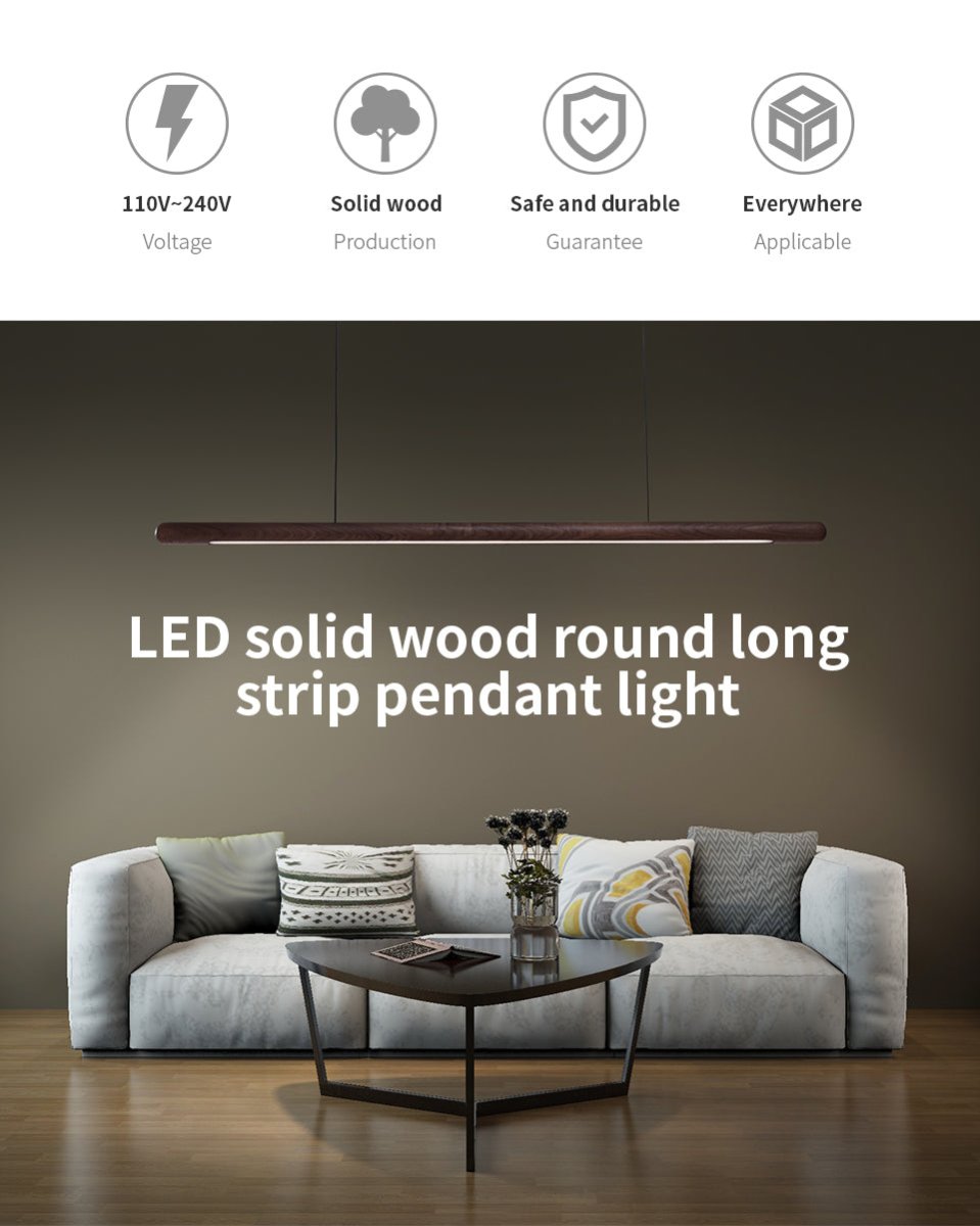 Lampada a Sospensione Legno Massello