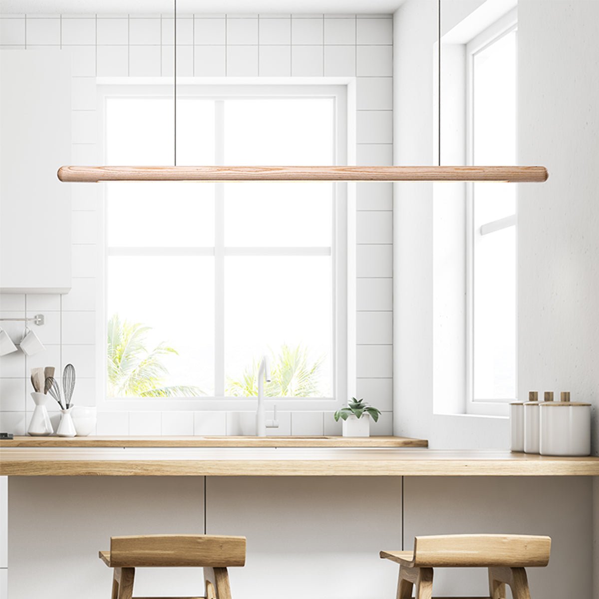 Lampada a Sospensione Legno Massello