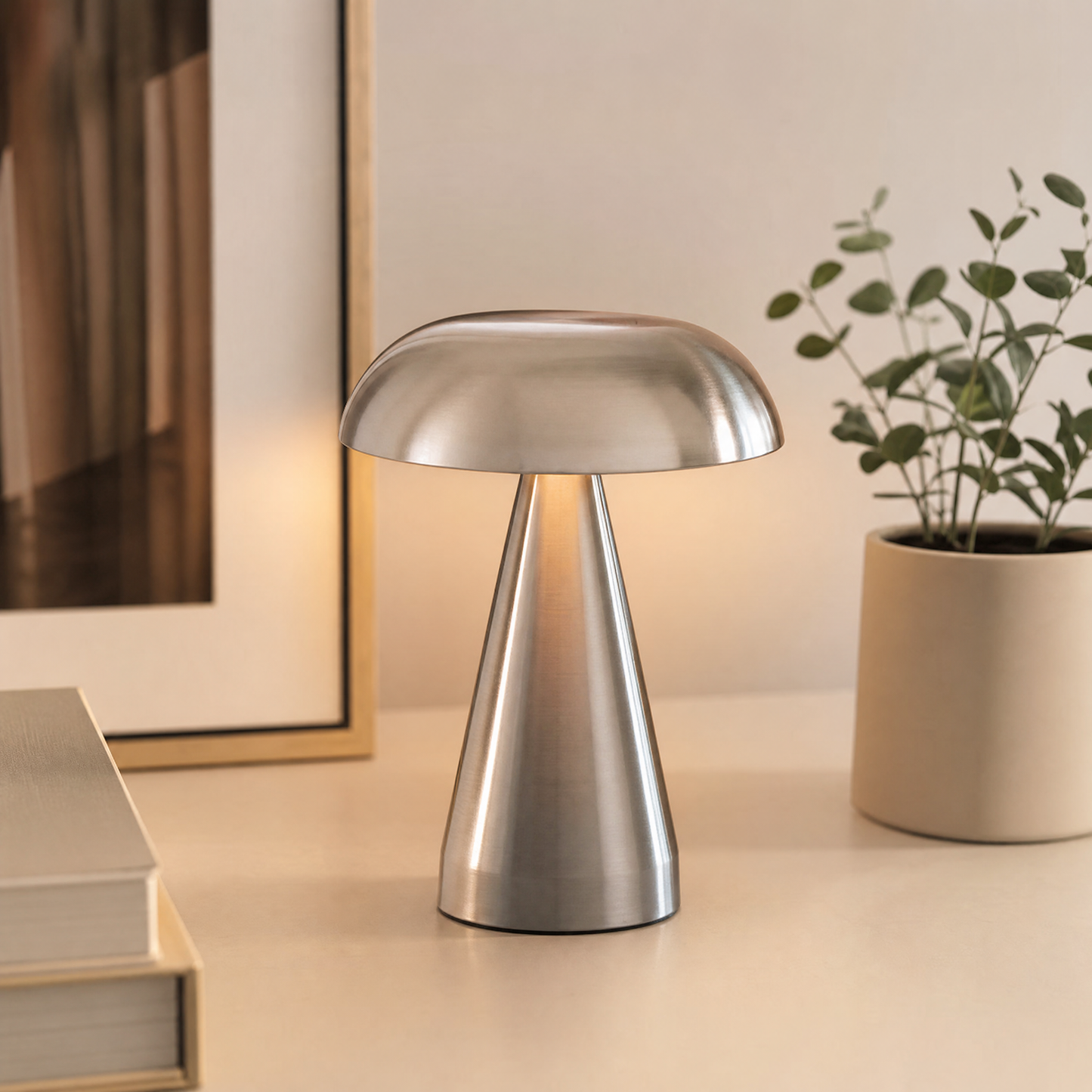 Lampada da Tavolo a Fungo con Dimmer Touch – Luce LED 3W USB