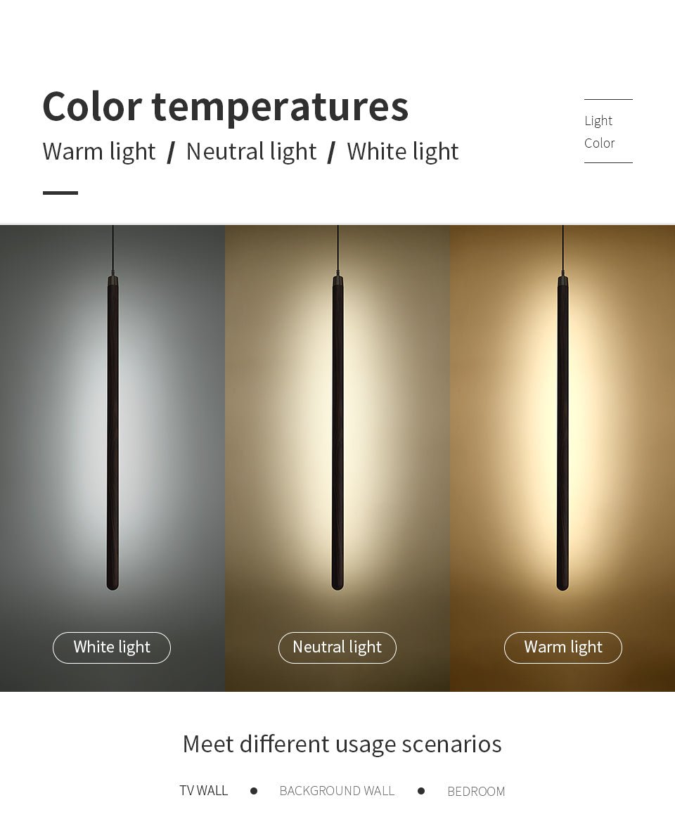 Lampada a sospensione LED Verticale – Legno Massello
